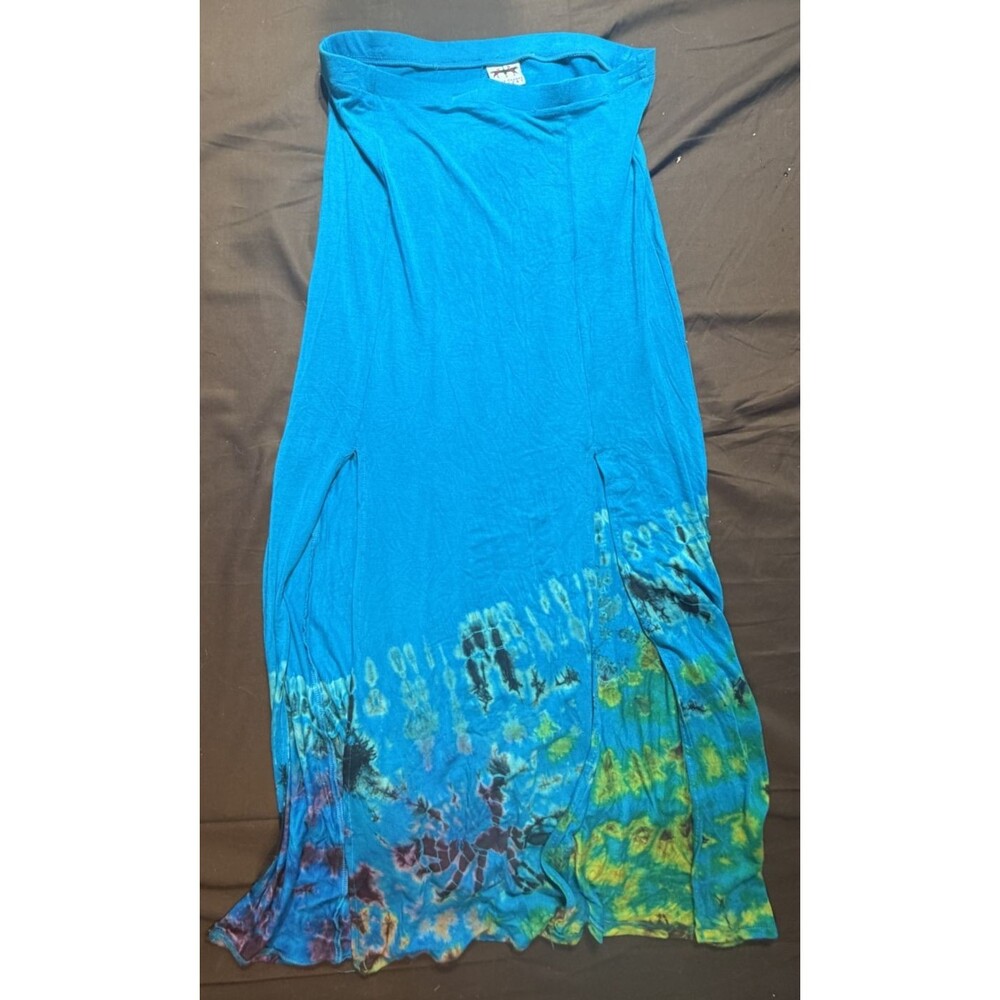 Three Cranes Gallery Women's Tie Dye Tube Long Skirt Boho Maxi size MD